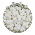 22mm acrylic jelly heart beads white love charm loose beads for DIY handmade bracelets jewelry making - 22mm, 10 pcs/pack / Beige