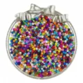 Colorful glass seed beads mix set for DIY handmade bracelets necklaces jewelry making accessories. - 2mm Size / Multicolor