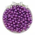 Purple imitation pearl loose beads detail, 3-12mm round DIY jewelry making accessories. - Deep purple