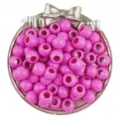 10mm-16mm pink acrylic large hole round beads loose beads for DIY bracelet jewelry making - Rose Red