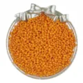 Glass seed beads for DIY handmade bracelets necklaces jewelry making accessories detail shot - Orange
