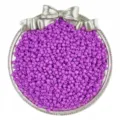 Glass seed beads for DIY jewelry making, small solid purple beads in silver tray accessory. - 3mm Pack / Light Purple