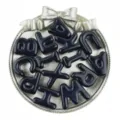Acrylic letter beads 20mm large hole alphabet charms for DIY jewelry making shoe buckle crafts - Black