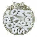 20mm acrylic letter beads for DIY handmade jewelry, alphabet charms and shoe accessories. - White