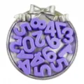 Acrylic number beads diy jewelry accessories large hole charm pendant craft supplies 20mm - 10 Pieces (20mm) / Purple