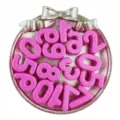 Acrylic digital number beads DIY jewelry accessories for handmade craft making and decoration. - 10 Pieces (20mm) / Rose Red