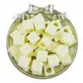 12mm acrylic cube letter beads with large holes, perfect for DIY handmade bracelets and jewelry. - 20 Pieces/Pack / Beige