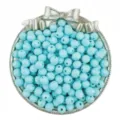 Light blue 8mm acrylic faceted diamond beads for DIY handmade jewelry accessories. - 50 Pieces/Pack / Blue
