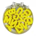 Gelbe Acryl Alphabet Buchstaben Perlen DIY Charms fuer Schmuckherstellung und Schuhe Dekoration - Gelb