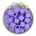 12mm acrylic large hole cube letter beads purple square DIY handmade jewelry accessories - 20 Pieces/Pack / Purple