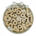 Acrylic digital number beads DIY shoe charms loose beads jewelry accessories craft - 10 Pieces (20mm) / Khaki