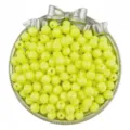 8mm yellow acrylic faceted beads for DIY jewelry making, craft accessories, and handmade bracelets. - 50 Pieces/Pack / Yellow