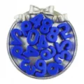 Acrylic number beads 20mm DIY charm jewelry accessories hanging crafts materials set - 10 Pieces (20mm) / Sapphire Blue
