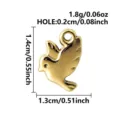 Colgante de pájaro de acero inoxidable dorado dije joyería DIY especificación de tamaño - Forma de Pájaro (S3552-G)