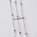 Silver stainless steel satellite bead chain DIY handmade jewelry making material 0.1cm - Steel Color (N96) / 1mm Width 1 Meter