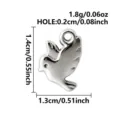 Colgante de pájaro de acero inoxidable amuleto de joyería DIY accesorio de metal ligero - Forma de Pájaro (S3552-S)