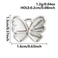 Silver 3D butterfly pendant smooth electroplated DIY charm jewelry making accessories - 3D Butterfly Pendant (S3412-S) / Silver