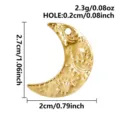 Vintage Gold Crescent Moon Evil Eye Pendant Charm for DIY Necklace Bracelet Jewelry Making - Moon Evil Eye Style (S3357-G) / Gold