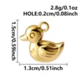 Ciondolo papera in oro 3D ciondolo accessorio gioielli fai-da-te con dimensioni 2.8g - Anatra (B94-G) / Oro