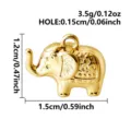 Pendentif éléphant mignon plaqué or 18K accessoire bijoux DIY pour collier bracelet boucle - Éléphant (B201-G)