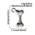 Colgante de hueso de acero inoxidable abalorio DIY accesorio con dimensiones y diseño ligero - Forma de Hueso (S3557-S)