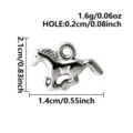 Colgante de caballo de acero inoxidable accesorio de joyería DIY, tamaño compacto 1.4x2.1cm. - Forma de Caballo (S3572-S)