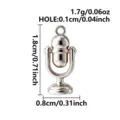 Edelstahl Vintage Mikrofon Anhänger Charm für DIY Schmuckherstellung Zubehör - Mikrofon (B279-S)