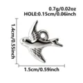 Colgante de pájaro golondrina de acero inoxidable accesorio de joyería DIY collar - Forma de Pájaro Volador (S3577-S)