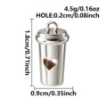 316 Edelstahl Retro Herz Ausschnitt Anhänger Charm für DIY Schmuck Zubehör 1.8cm - Kaffeetasse (B297-S)