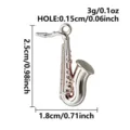 Edelstahl Saxophon Anhänger Charm für DIY Schmuckherstellung, langlebiges Metall Zubehör. - Saxophon (B305-S)