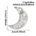 Retro silver moon evil eye charm pendant for DIY necklace bracelet jewelry making accessories - Moon Evil Eye Style (S3357-S) / Silver