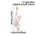 Baroque Freshwater Pearl Pendant DIY Jewelry Making Gold Findings Size 4cm White - B1 Style