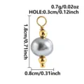 DIY Perlen Schmuck Verbinder Anhänger, 1.8cm Höhe mit goldenen und grauen Perlen Design. - Süßwasserperle (B48)