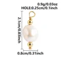 Baroque freshwater pearl golden pendant charm DIY jewelry making component accessory - B2 Style