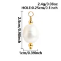 Irregular natural freshwater pearl pendant DIY handmade beaded jewelry accessory component - B4