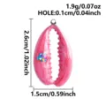 Pendentif coquillage cauri rose DIY bijoux acier inoxydable émail paillettes accessoire - Coquillage / 2.6x1.5cm / Coquillage Rose (S3414-S-R)
