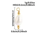 Baroque natural freshwater pearl pendant charm DIY jewelry making accessories 2.1cm - B5