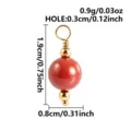 DIY roter Perlen Schmuckverbinder Anhänger mit Gold Metallöse, Größe 1.9x0.8cm Zubehör. - Roter Jaspis (B53)
