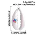 Pendentif coquillage couleur macaron breloque DIY bijoux pour collier bracelet porte-clés - Coquillage / 2.6x1.5cm / Coquillage Blanc (S3414-S-W)
