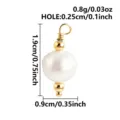 Baroque natural freshwater pearl pendant with gold pin, perfect for DIY jewelry making. - B7