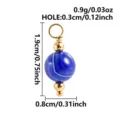 Natürlicher blauer Achat Perlen Anhänger Stecker DIY Schmuckzubehör mit goldnen Metallteilen - Lapislazuli (B56)