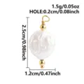 Natural freshwater pearl pendant diy handmade jewelry accessory with gold beads and loop. - B9 Style