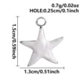 Roestvrijstalen sterhanger witte emaillen DIY sieraden accessoire 1.5cm grootte - Zeester / 1.5x1.3cm / Roze Ster (S3419-S-Pink)
