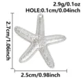 Pendente stella marina in acciaio inossidabile accessorio gioielli DIY dimensioni chiare - Stella Marina Argento (S3191-S)