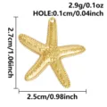 Ciondolo Stella Marina in Acciaio Inossidabile Dorato DIY Accessorio Gioiello 18K - Stella Marina Oro (S3191-G)