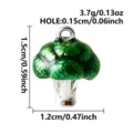 Colgante de Brócoli de Acero Inoxidable Esmalte 3D Vegetal DIY Abalorio Collar Pulsera Llavero Accesorio - Forma de Brócoli (B147-S) / Plateado