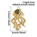 Colgante de medusa hueco dorado accesorio de joyería DIY, dije de metal 3.3x2cm para collar pulsera. - Colgante de Medusa (S3472) / Dorado con Negro