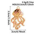 Colgante de medusa esmaltado hueco bañado en oro DIY collar pulsera accesorio joyería - Colgante de Medusa (S3472) / Dorado con Fucsia
