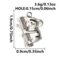 Pendentif charm koala en argent pour bracelets colliers boucles d'oreilles fabrication. - Koala (B128-S)