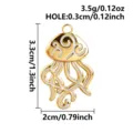 Colgante de medusa hueco dorado accesorio de joyería DIY con dimensiones y peso detallados. - Colgante de Medusa (S3472) / Oro con Rosa